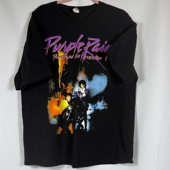 Alstyle Other - Oversized Price Purple Rain Graphic Tee - Black